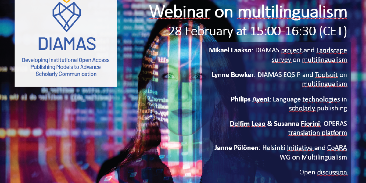 Cover picture for DIAMAS Webinar on Multilingualism