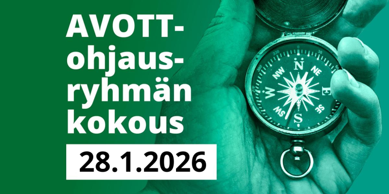 Artikkelin kuvituskuva, jossa on teksti: AVOTT-ohjausryhmän kokous 28.1.2026.